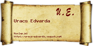 Uracs Edvarda névjegykártya